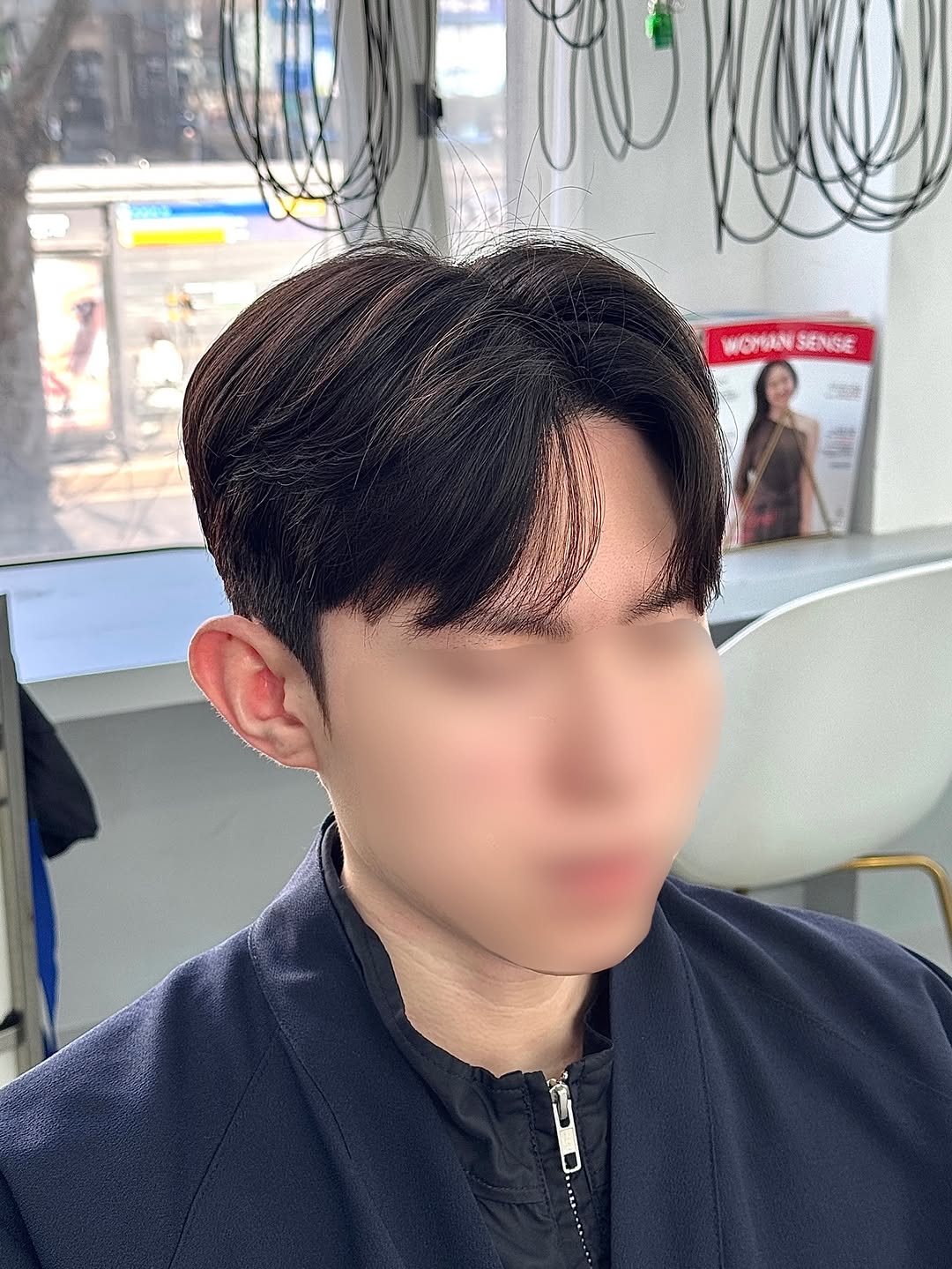장한평역 미용실 헤어샵426 애즈펌 가르마펌 남자 펌 시술 사진